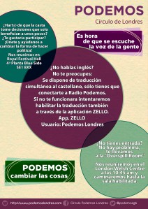 Flyer evento Jones Loach Errejon Gonzalez